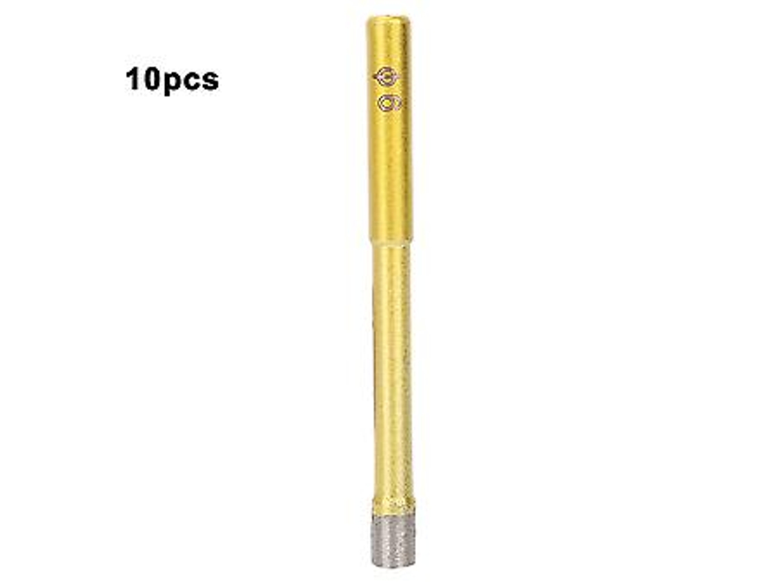 10 Peças De Broca De Diamante De 6 Mm Para Serra Copo Para Vidro, Porcelana, Cerâmica, Mármore, Azulejo Faça Você Mesmo Slowmoose