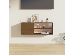 Vidaxl Armário De Parede 80x30x30 Cm Pinho Maciço Castanho Mel