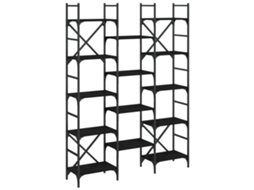 Bookshelf, Bookshelves Vidaxl Preto Madeira Processada (127.5 X 28.5 X 172.5 Cm)