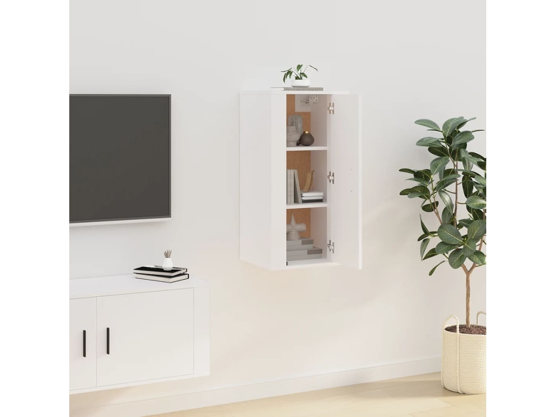 Vidaxl Móvel De Tv De Parede 40x34,5x80 Cm Branco