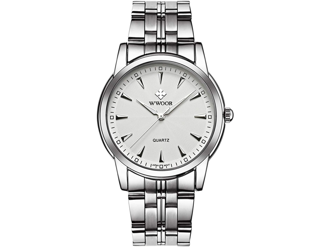 Lurelia Relógio Masculino, Movimento De Quartzo, Analógico, Aço Inoxidável, Resistente À Água, Vermelho