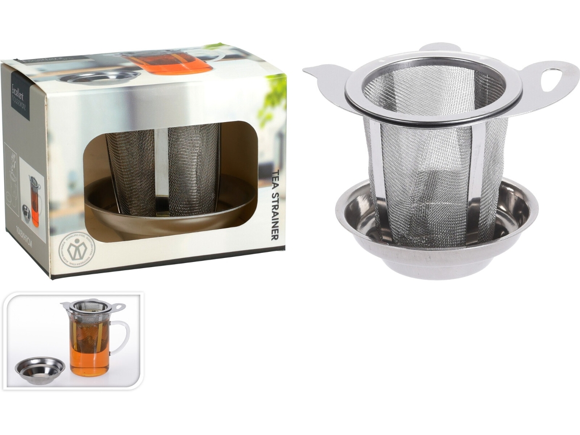 Infusor De Chá Com Suporte Em Metal