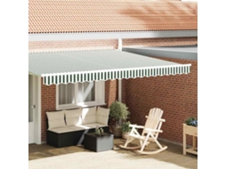 Vidaxl Substituição De Valance De Toldo Verde E Branco 430 X 20 Cm