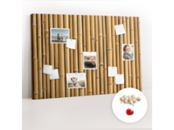 Painel De Cortiça Para Parede Bastões De Bambu Para A Sala De Estar Espelharte (120x80 Cm)