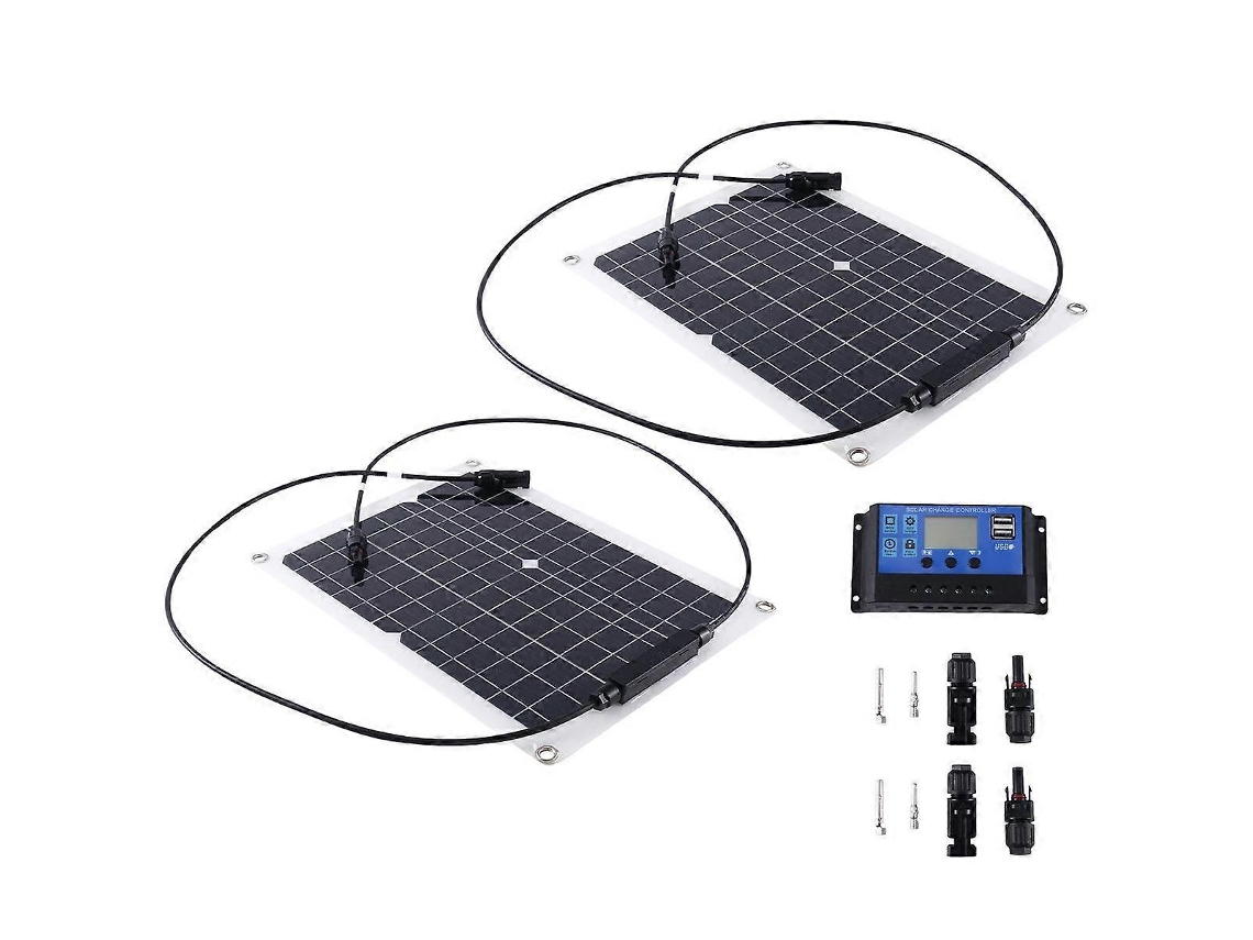 Painel Solar, Banco De Células Solares Com Controlador Solar Para Telefone, Carro, Trailer, Carregador De Barco, Bateria Externa Olysi Shop