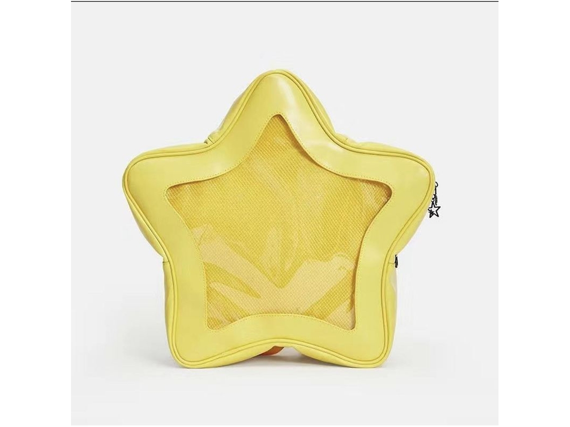 Mochila transparente com estrelas para meninas, ideal para escola e viagens | S/BRAND