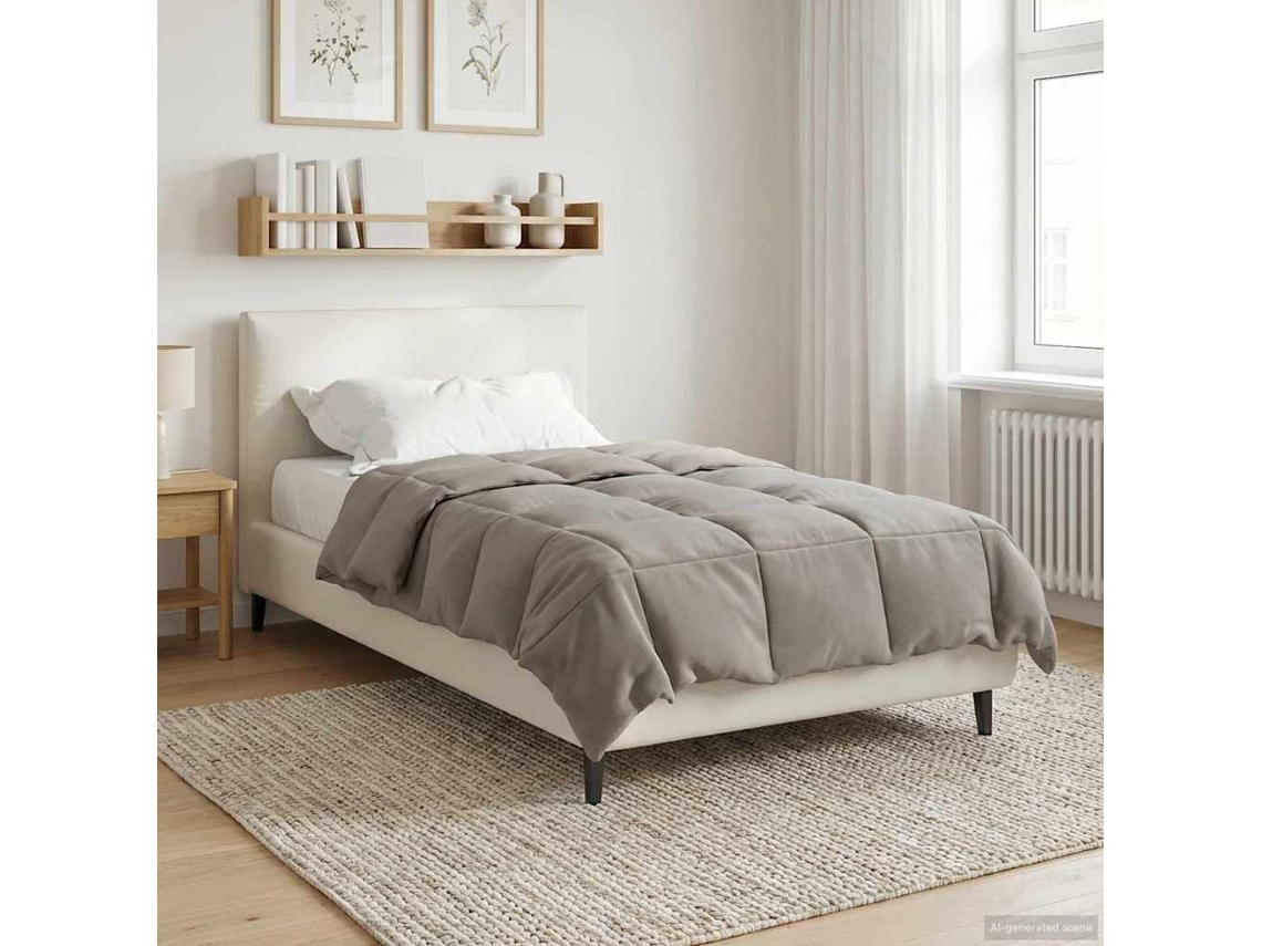 Vidaxl Duvet De Ano Inteiro Colchonete Verde 135 X 200 Cm Microfibra