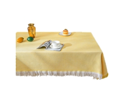 Toalhas de Mesa Ao Ar Livre À Prova de Poeira com Franjas Toalhas de Linho de Algodão Sem Vincos para Festas Estilo Buffet4 90*90Cm