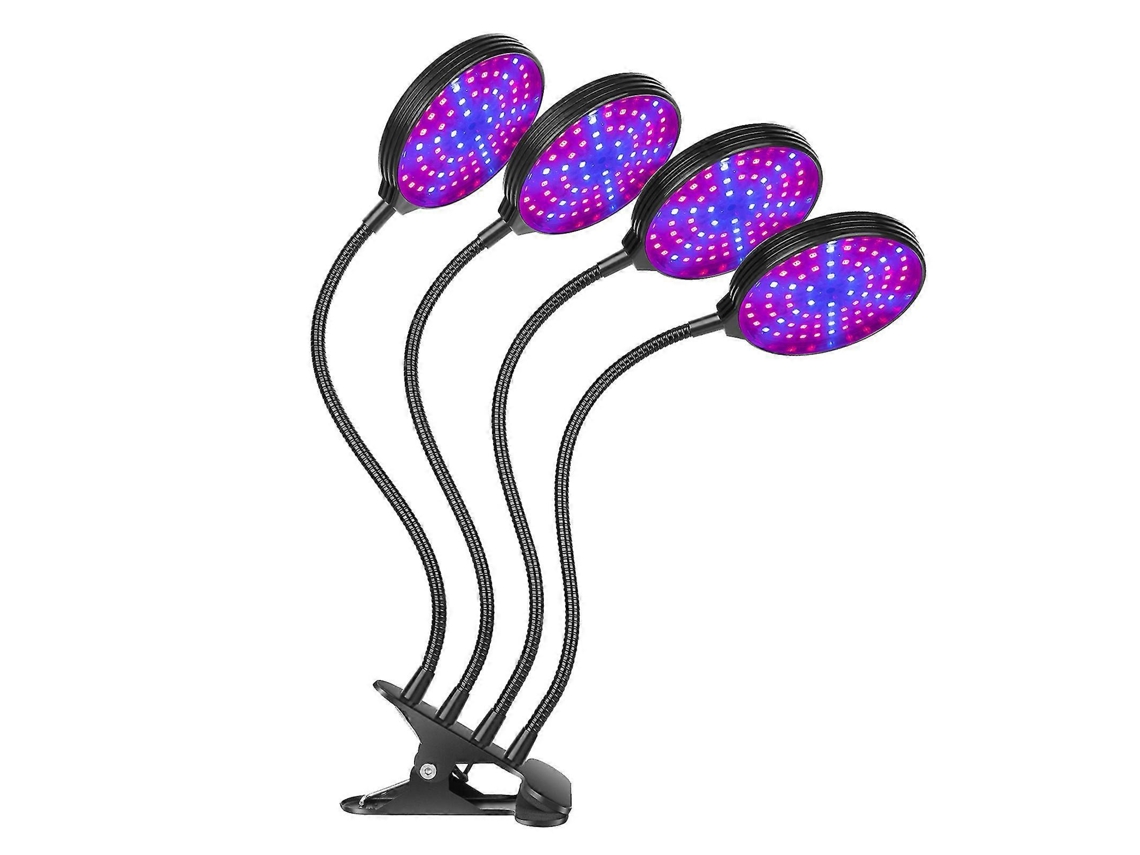Lâmpada Led Para Cultivo De Plantas De Interior, 60w, 4 Leds Vermelhos E Azuis, Liga/desliga Automático Com Temporizador De 4/8/12 Aquaforge