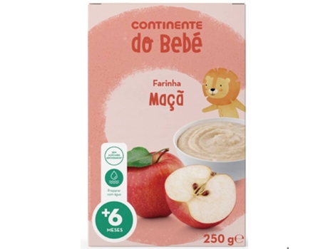 Papa Infantil Farinha Láctea Maçã 6M CONTINENTE DO BEBÉ