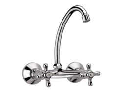 Torneira de Cozinha de Parede Bica Alta Cromada - (Outlet Caixa Aberta - H15T9C)