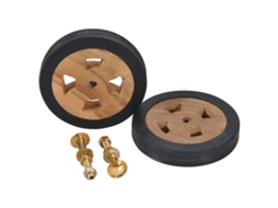 Vidaxl Rodas Para Espreguiçadeira 2 Pcs Madeira Teca Maciça