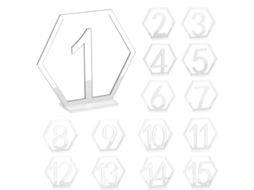 Laxiscreed Número De Mesa Acrílico Espelhado 1 A 15 Para Casamentos E Jantares