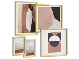 Conjunto De Pinturas Composições Abstratas Da Terra Espelharte (5 Peças)