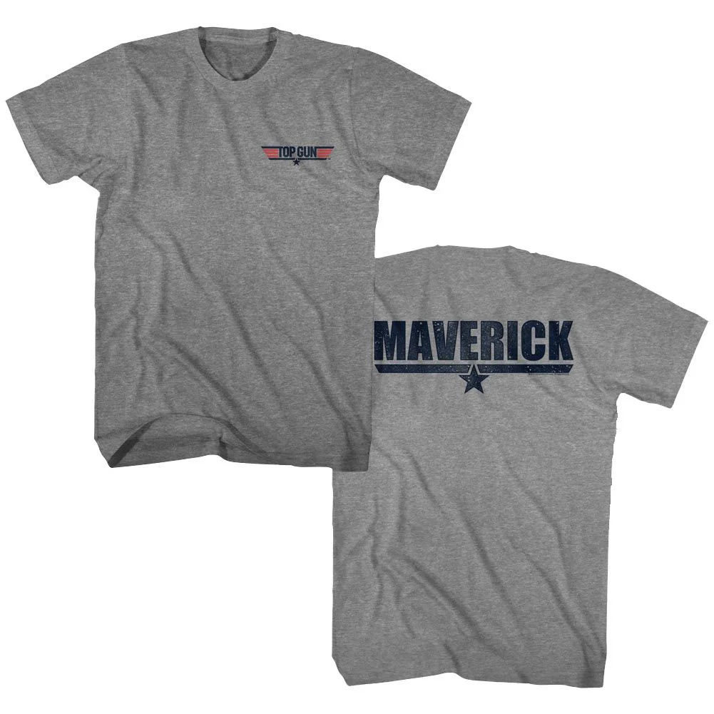 Unisex Adult T-shirt Rockinstone Top Gun Movie Maverick Heather Graphite Sizexxl