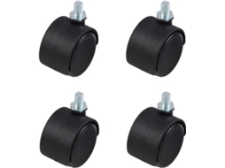 Rodízios Para Cadeira De Escritório Com Rosca M8, R, (2 Polegadas), 4 Peças, Pu, Silenciosos, Giratórios