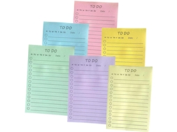 Conjunto de 6 blocos de notas adesivas pequenas, coloridas e destacáveis, ideais para anotações no escritório, escola e casa.