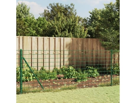 Cerca de Malha de Arame com Flange 0.8X25 M Verde VIDAXL