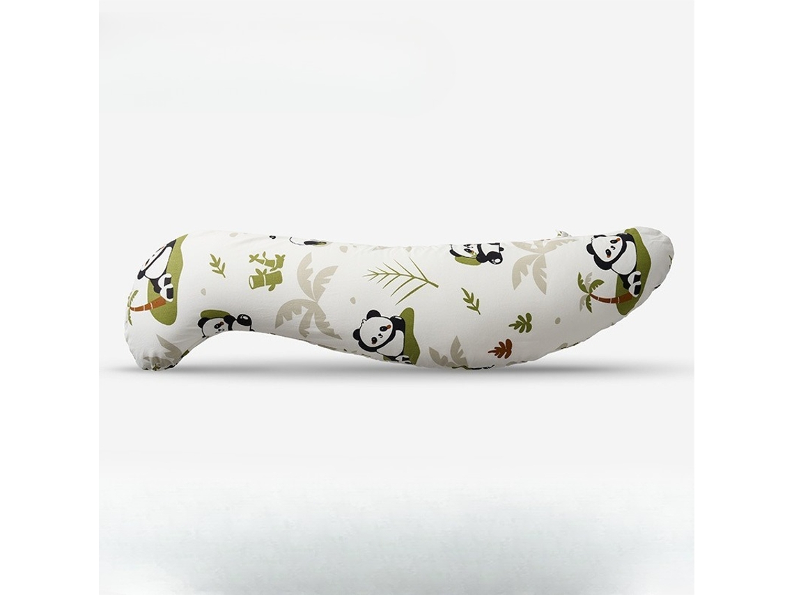 Almofada Corpo Infantil Dormir Algodão Lavável Máquina Aprox 80cm Panda Panoona