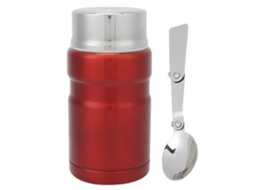 Container Térmico Inox 750ml Alimento Merenda Vermelho