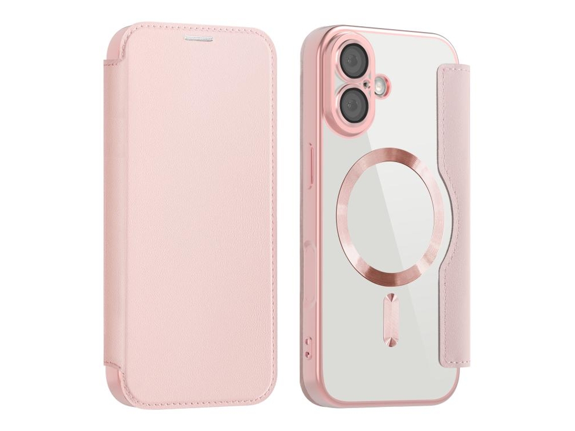 Capa De Couro Para Iphone 17 Com Magsafe E Proteção Antirroubo Rfid.