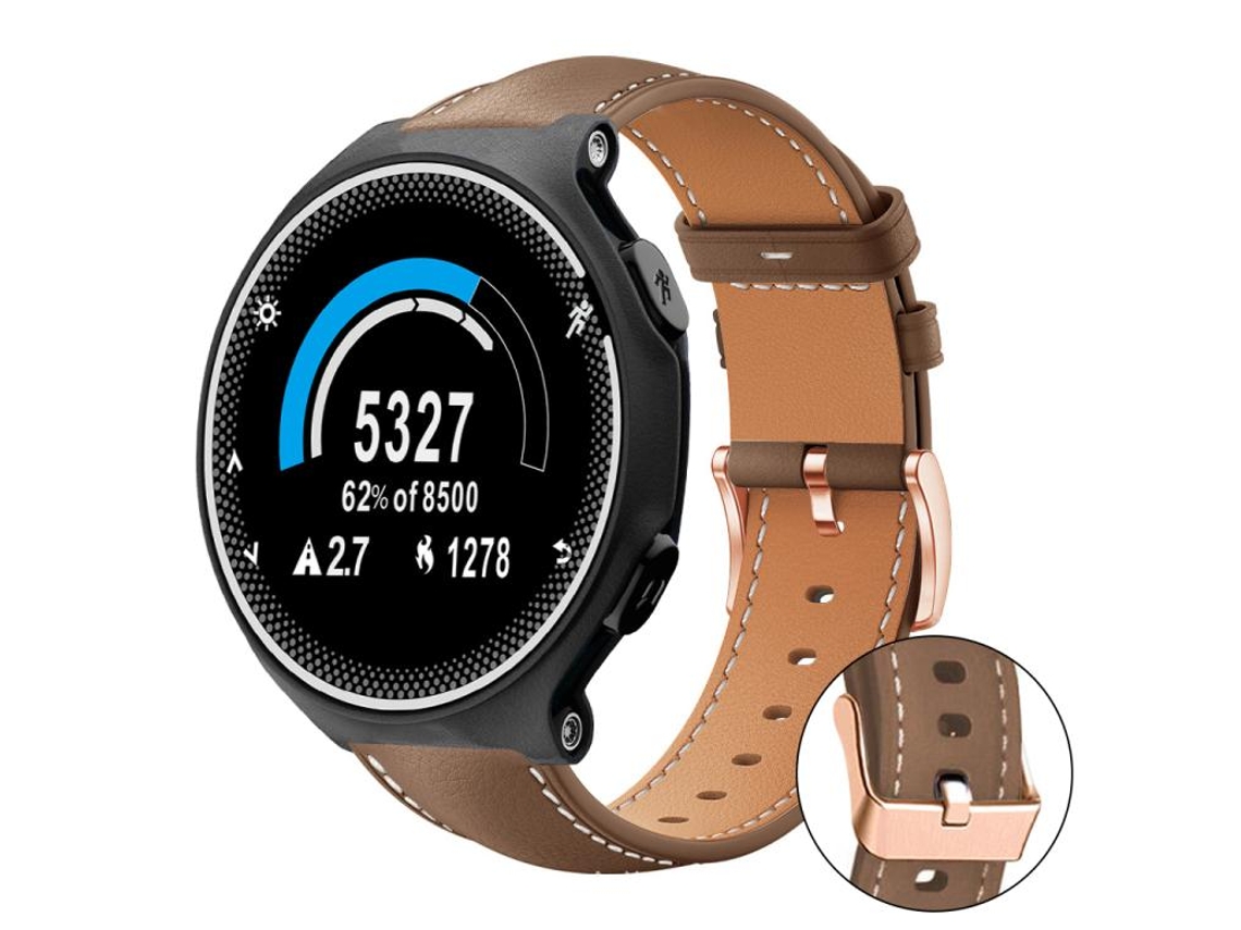 Bracelete para Garmin Forerunner 220 / 735 / 735xt / 230 / 235 Couro Vegano XIAOMOYU