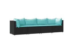 Garden Lounge Set, Garden Lounge Sets Vidaxl Preto Rattan / Vime (n/a)
