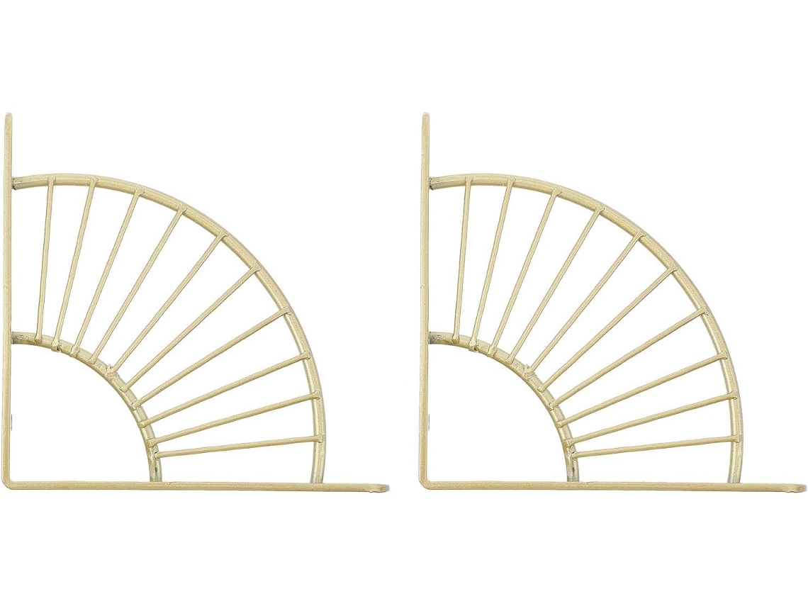 Tofficu Conjunto De 2-prateleiras Canto Douradas Em Metal Para Banheiro, Com Formato Triangular, Para Cozinha E Banheiro