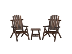 Pcs Conjunto Lounge De Jardim Madeira De Abeto Maciça Dkd Home Decor