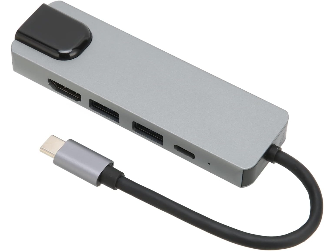 Adaptador Hub Usb C De 5 Polegadas Com Pd Fast De 87 W, Gigabit Ethernet E Saída 4k