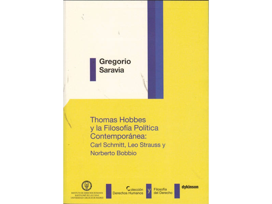 Livro Thomas Hobbes Y La Filosofia Política Contemporánea de Gregorio Saravia (Espanhol)
