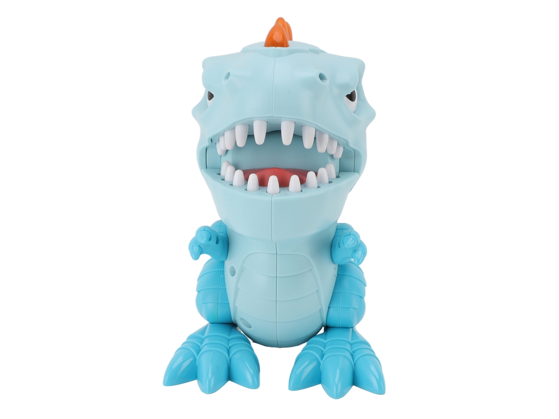 Mali jogo de Dentes de Dinossauro com Efeito Sonoro Brinquedo de Morder Dedo Interativo Azul