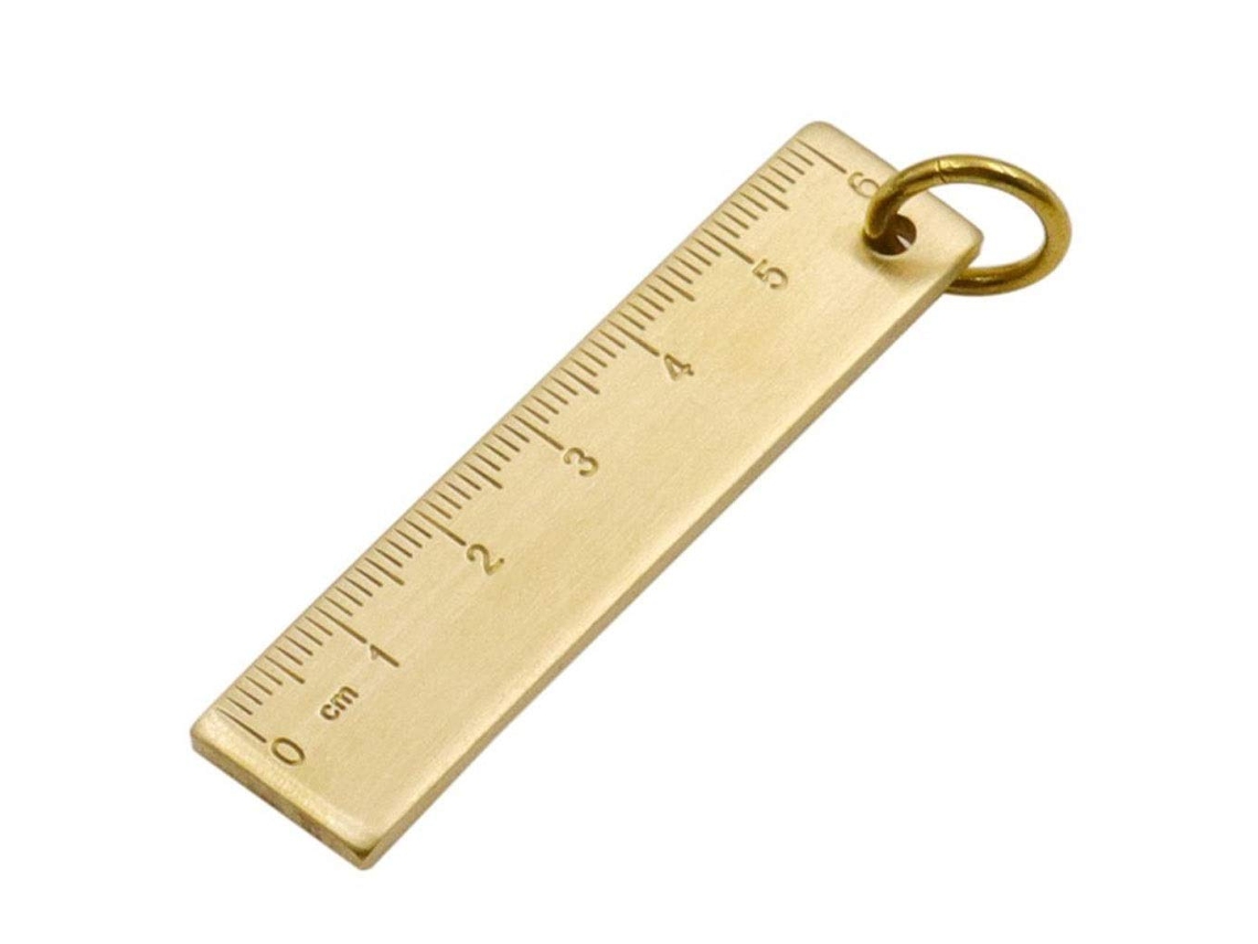 Régua Portátil Pequena De Cobre De 6 Cm, Régua De Latão Espessa De 3