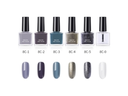 Conjunto De Esmaltes (céu Estrelado Azul, 6 Frascos) + Eoocoo