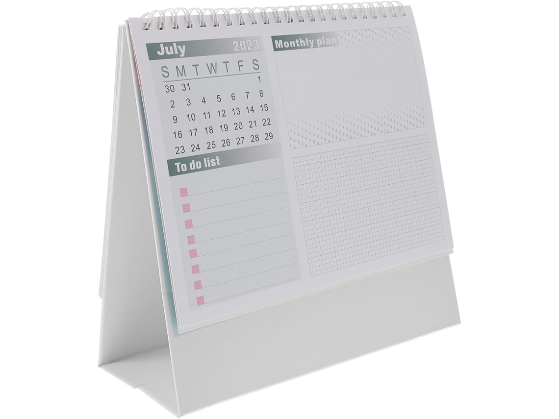 Calendário de Mesa Dobrável Amosfun, Organizador para Planejamento Mensal, Agenda Prática. 20,70 X 20,50 8,00