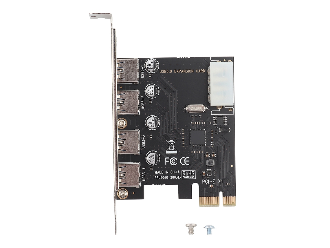 Placa De Expansão Pci-e Para Usb 3.0 5gbps Com 4 Portas De Alta Velocidade Para Windows 2000