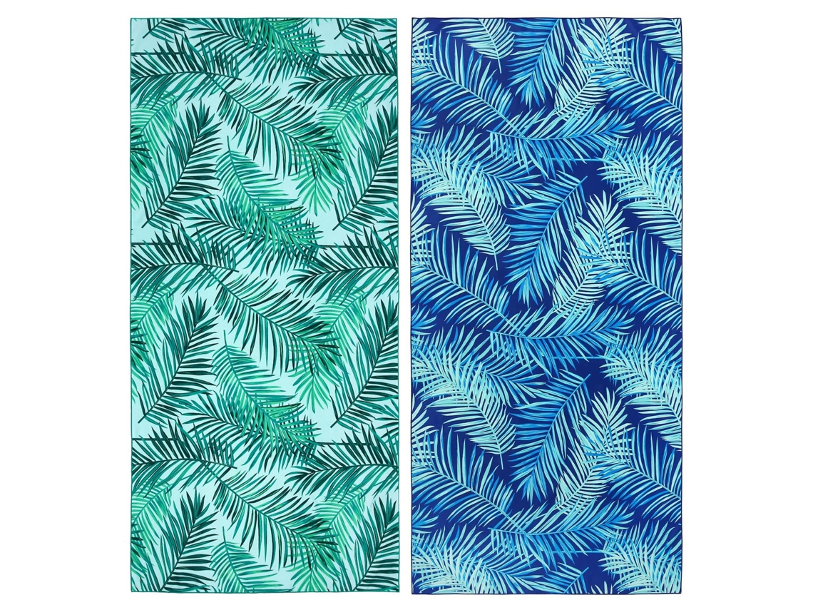 Toalha De Praia Em Microfibra, 190 X 89 Cm, Sem Areia, Macia, Respirável E Leve.para Praia, Banho, Piscina Folha De Coco Hexinyigjly