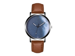 Reloj Casual De Moda Unisex Con Cuerda De Cuero Café Claro De Marca Zhoulianfa