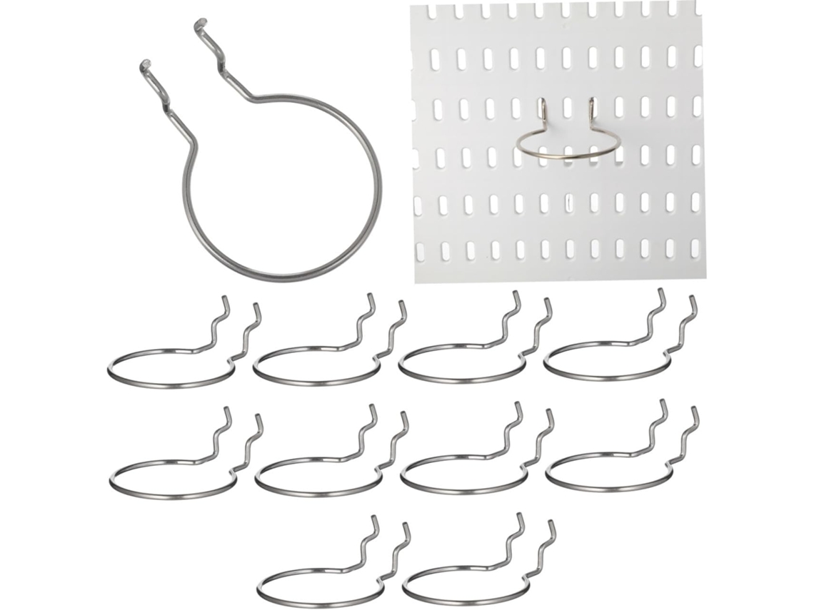 Conjunto Com 10 Suportes Para Copos E Ganchos Para Painel Perfurado De Metal Reforçado.