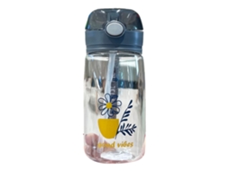 Garrafa de Água 520ml com Canudo Resistente Ao Calor