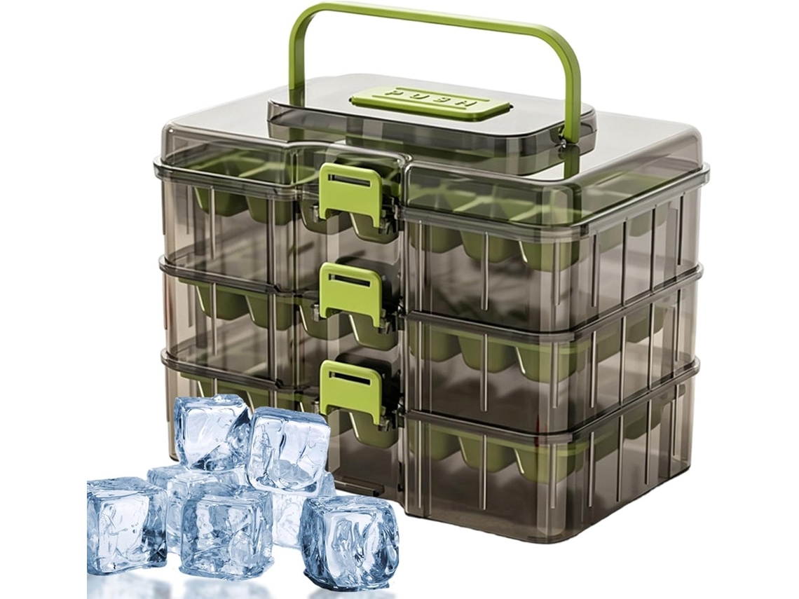 Conjunto De 63 Formas De Gelo Com Tampa E Organizador.