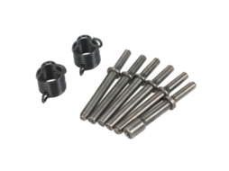 Conjunto de 8 brocas para martelo rebitador pneumático, aço 40cr com alisador de mola.