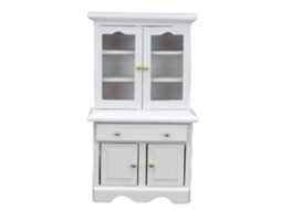 Mali armário de Madeira Miniatura 1:12 para Casa de Bonecas Branco Acessório de Decoração