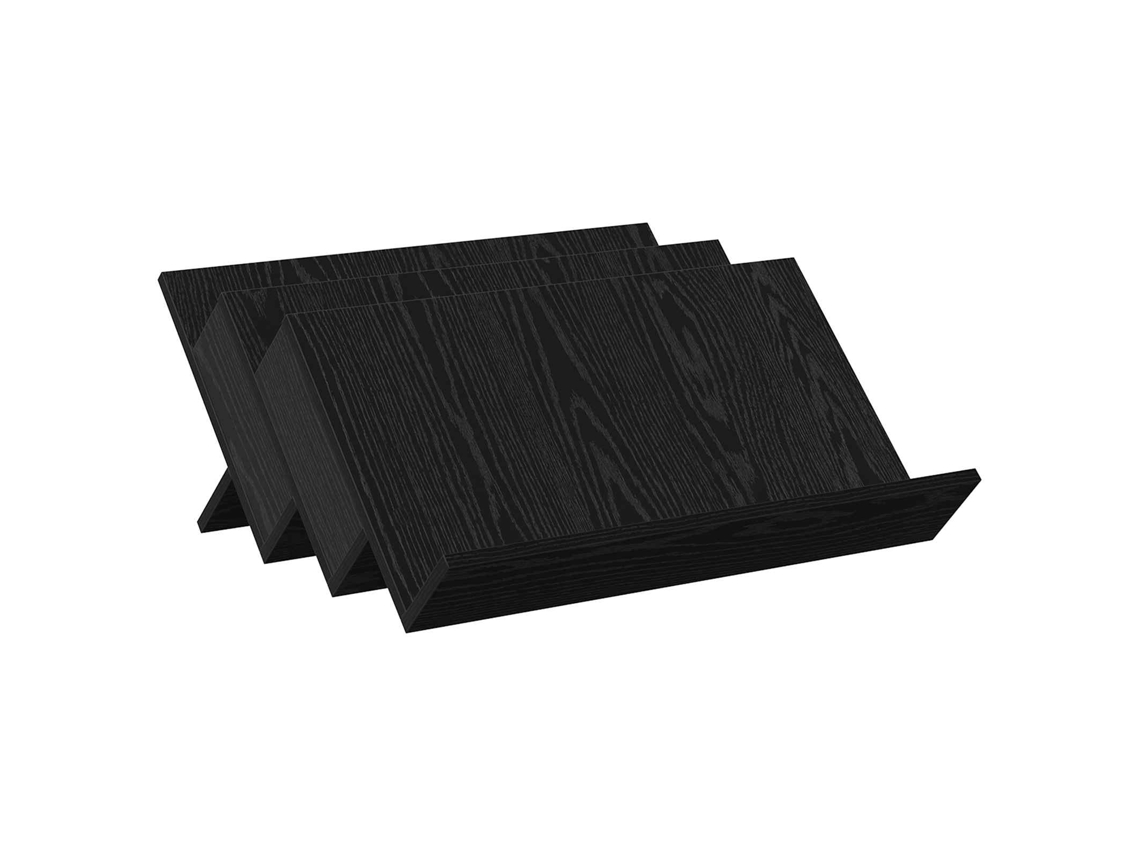 Conjunto 1 Estante De Revistas Vidaxl Preto Derivados De Madeira (65 X 53 X 28,5 Cm)