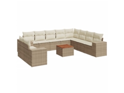 Garden Sofa Set, Garden Sofa Sets Vidaxl Bege Rattan / Vime (n/a)