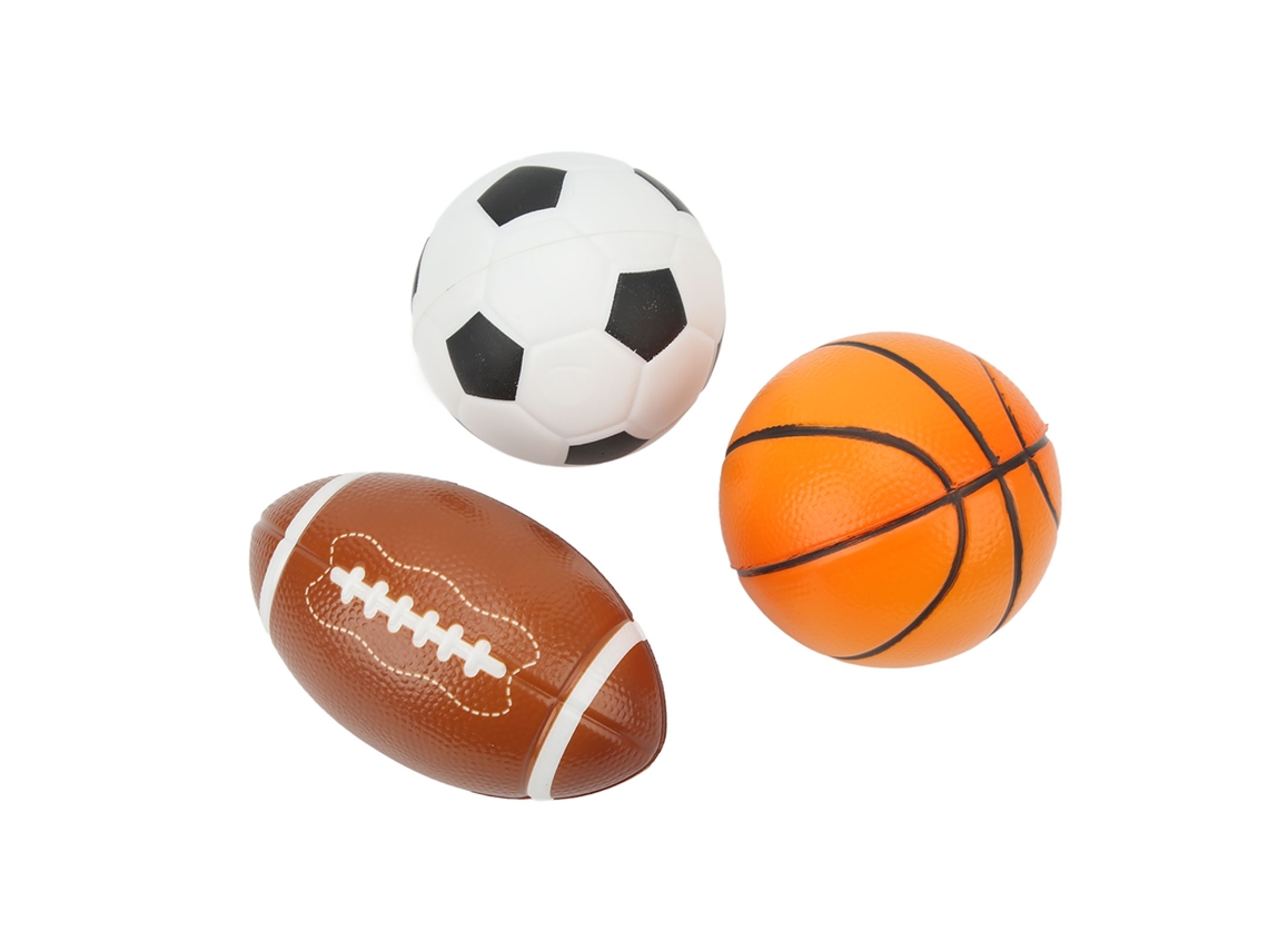 Mali conjunto de Bolas Esportivas para Crianças com Futebol Basquete Rugby Educativo Compacto
