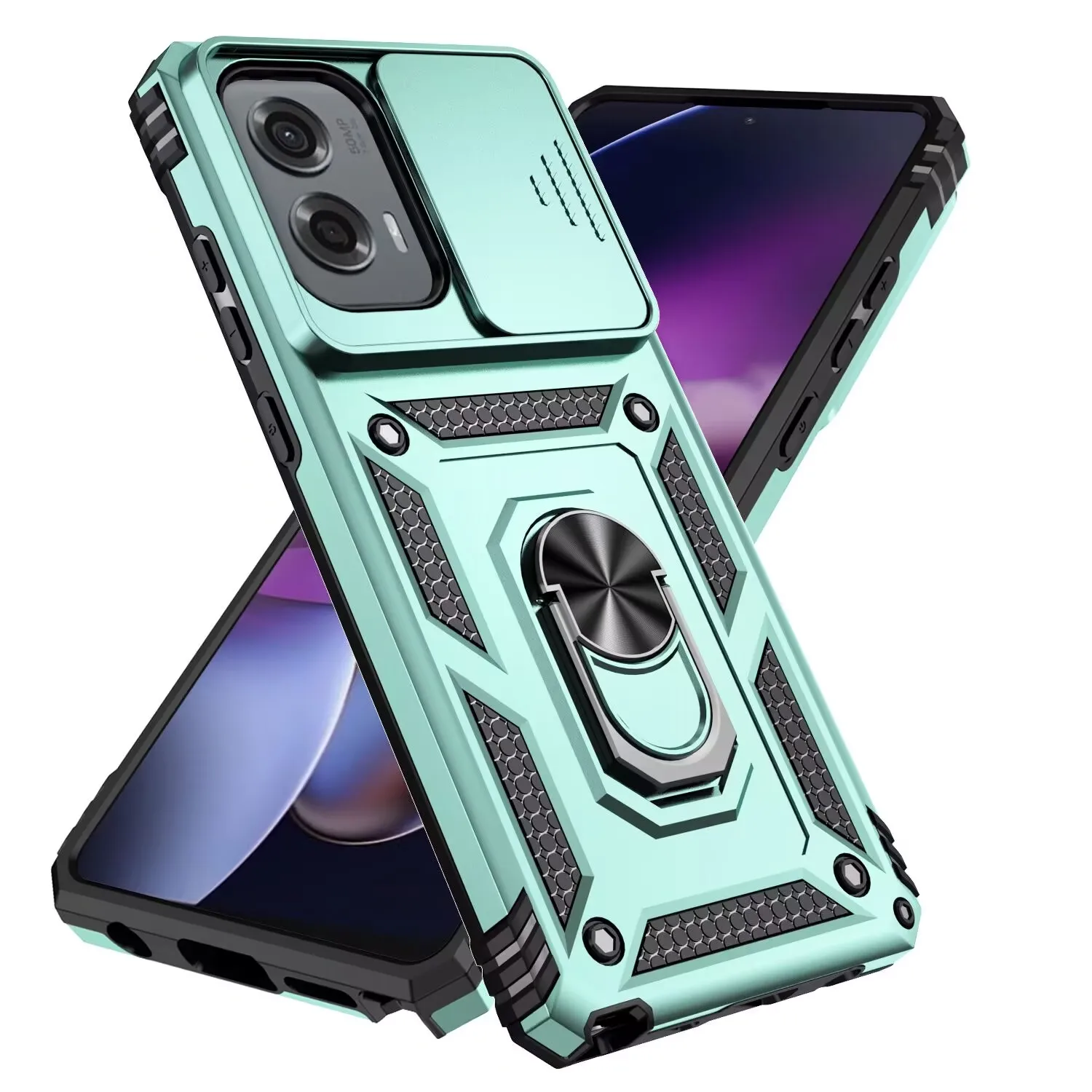 (verde, Motorola Moto G Play (2024)) Capa Protetora Com Suporte Magnético Para A Série Motorola