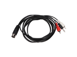 Cabo Adaptador De Áudio Din 5 Pinos Para Dc 3, 5 Mm E 2 Rca Macho, 3,5 Mm