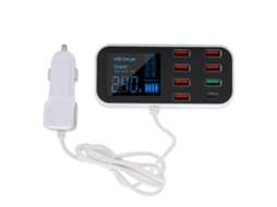 Aetheria estação de Carregamento de Carro Usb com 8 Portas 40w Qc3.0 e Type C Pd Carregador Rápido