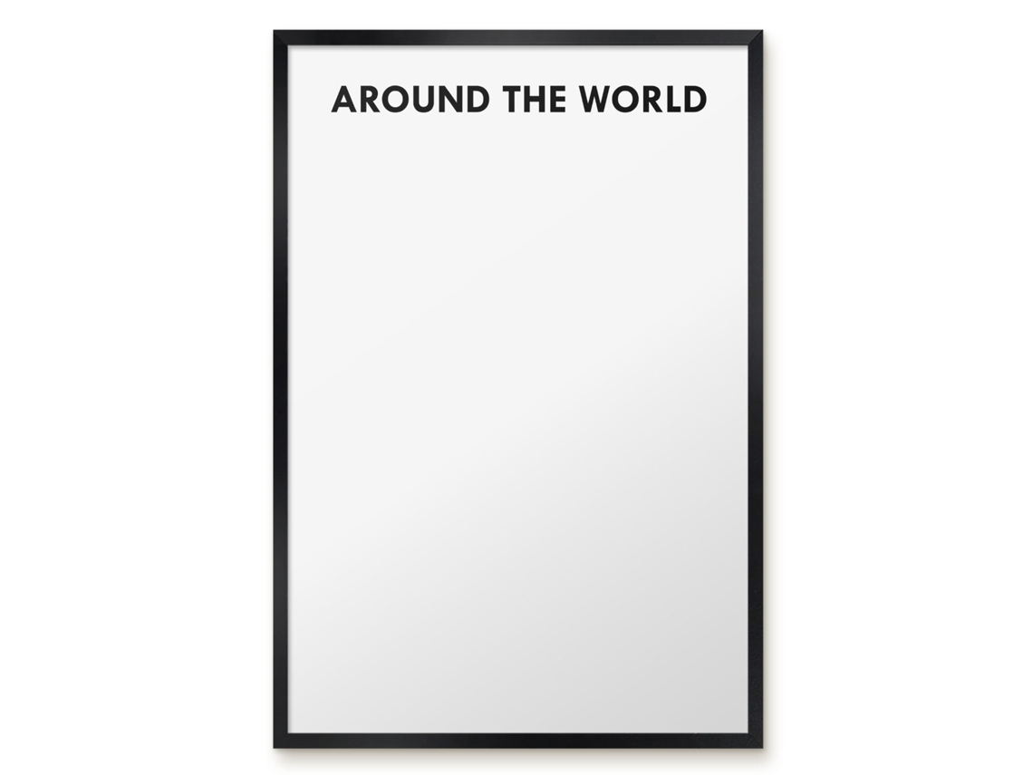 Quadro de parede magnético "Volta ao Mundo" para escritório Espelharte (40x60 cm)